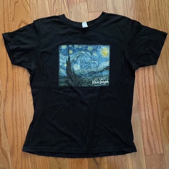 Monet Davinci VanGogh Graphic Tee Shirts Lot of 3 (2) Larges (1) XL Black & Gray - Picture 2 of 8